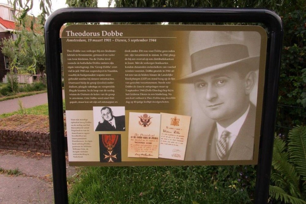 Information Panel Resistance Fighter Theodorus Dobbe