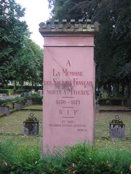 French Plot Franco-Prussian War Mainzer Hauptfriedhof #1