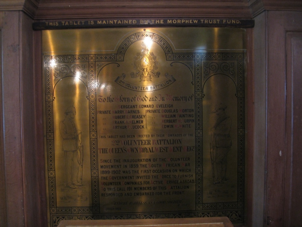 Boer War Memorial 2nd Vol. Batt., The Queen’s Own Royal West Kent Regiment