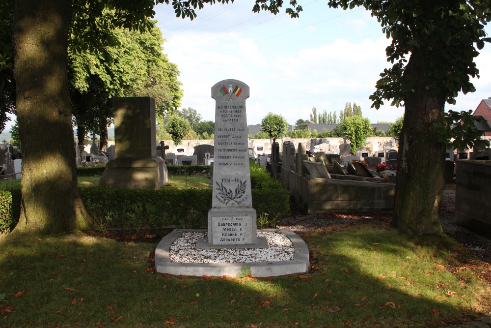 Oorlogsmonument A.S. Herstalienne Begraafplaats Rhees Herstal