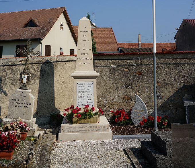 Monument Eerste Wereldoorlog Gionges