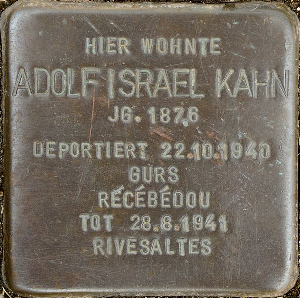 Stolperstein Hauptstrae #1