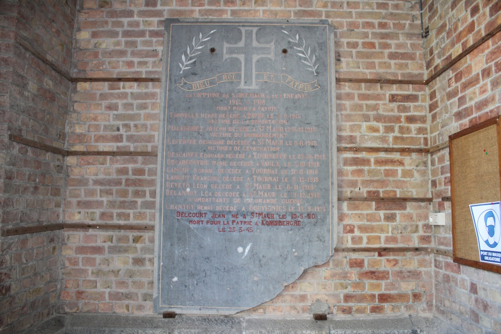 Commemorative Plate War Victims Saint-Maur #1