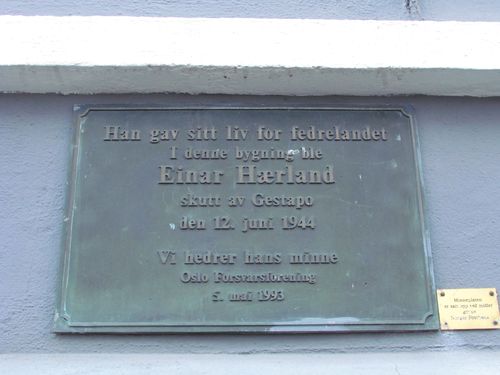 Gedenkteken Einar Hrland Uranienborg #1