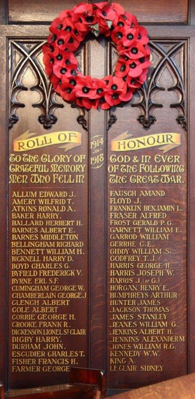 War Memorial St. John the Evangelist Church