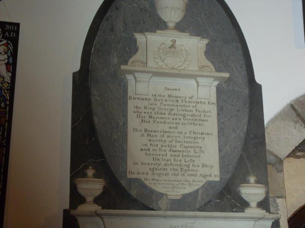 Memorials St Mylor's Church Mylor Churchtown #2