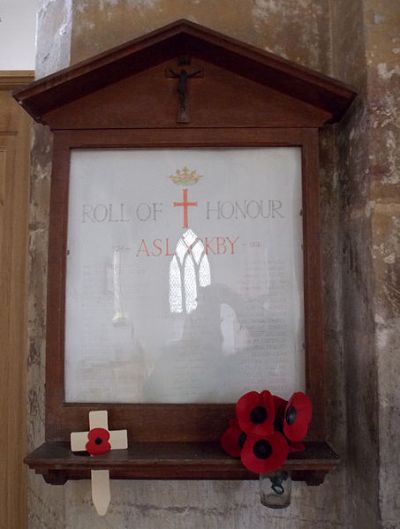 War Memorial St. James Church Aslackby #3