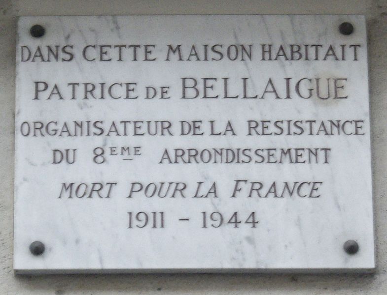 Gedenkteken Patrice de Bellaigue #1