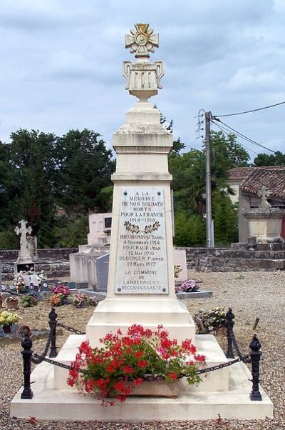 War Memorial Landerrouet-sur-Ségur #1