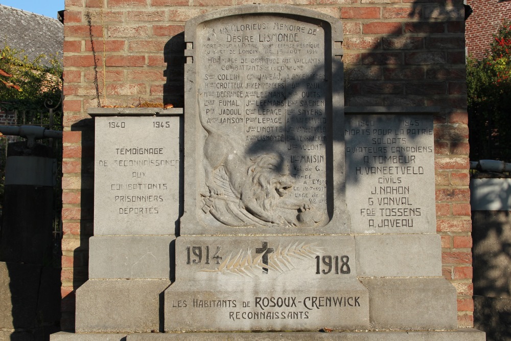 War Memorial Rosoux-Crenwick #3