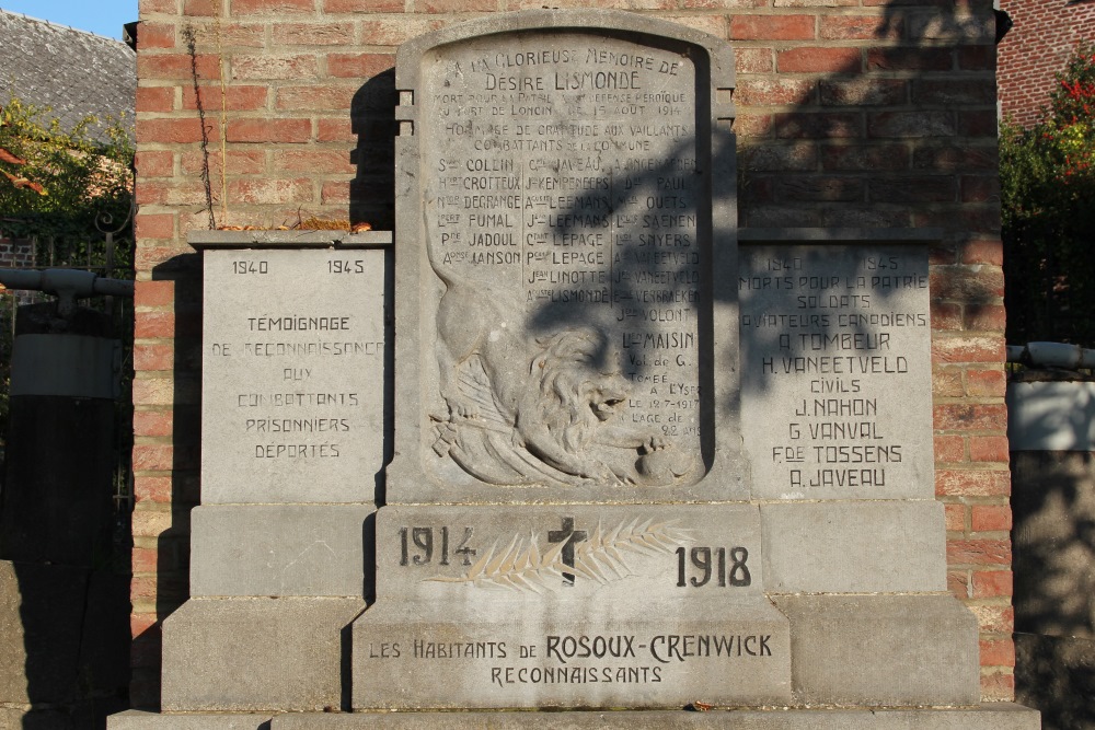 Oorlogsmonument Rosoux-Crenwick	 #3