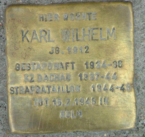 Stolperstein Zavelsteinstrae 6 #2