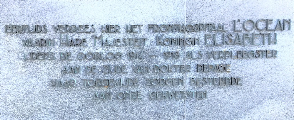 Memorial Stone Queen Elisabeth - Hospital 
