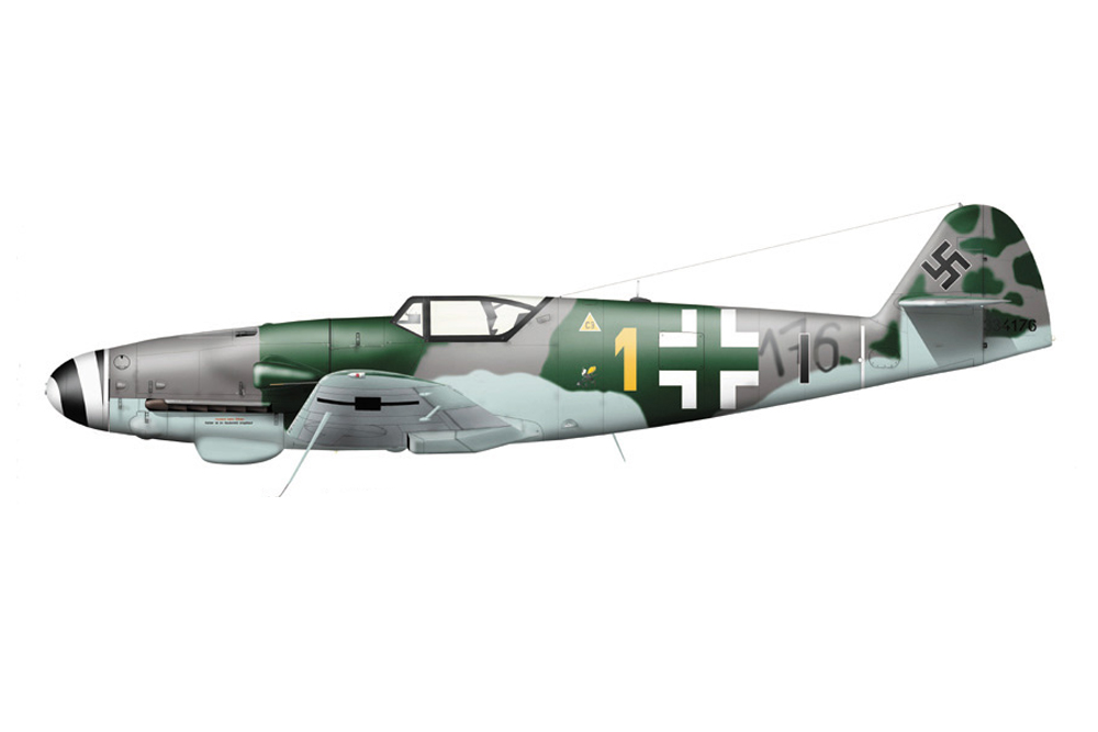 Crashlocatie Messerschmitt Bf 109K-4 331344 #1