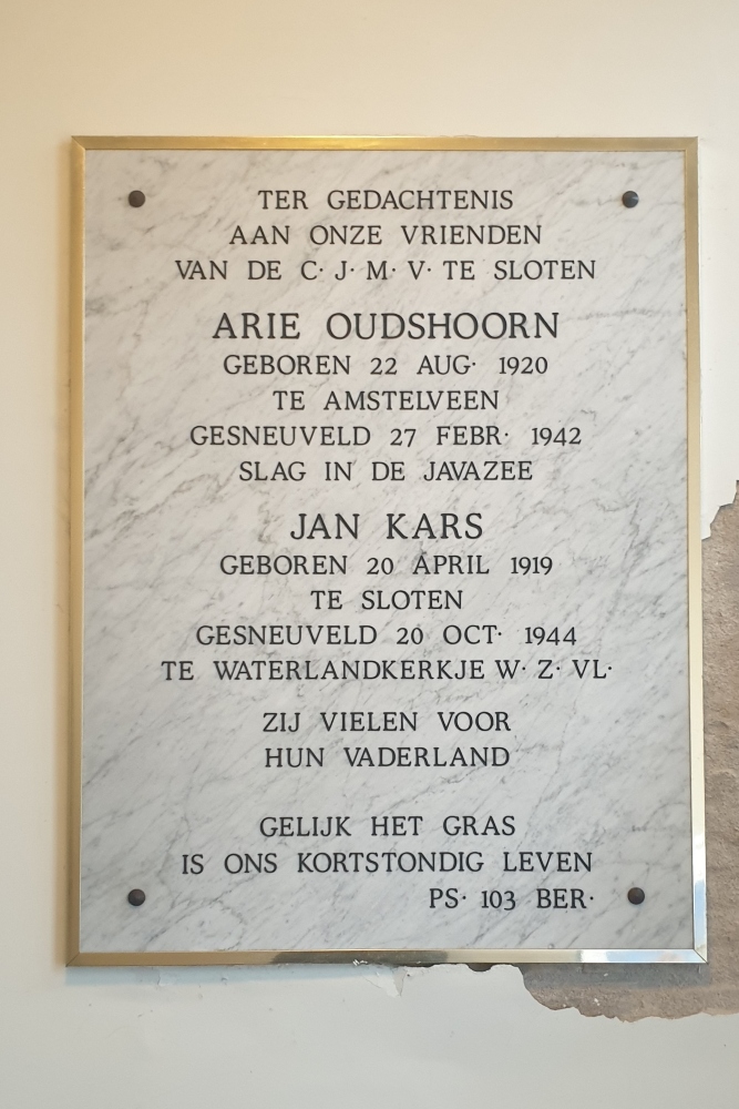 Memorial Deceased Friends CJMV Sloten