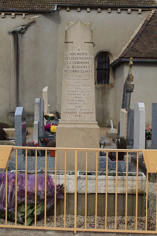 Oorlogsmonument Asnires-sur-Sane