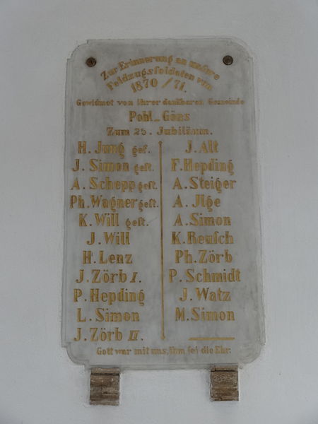 Franco-Prussian War Memorial Pohl-Gns #1