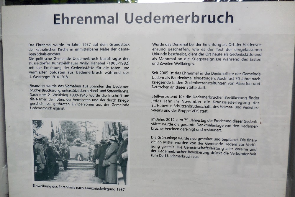 Oorlogsmonument Uedemerbruch #2