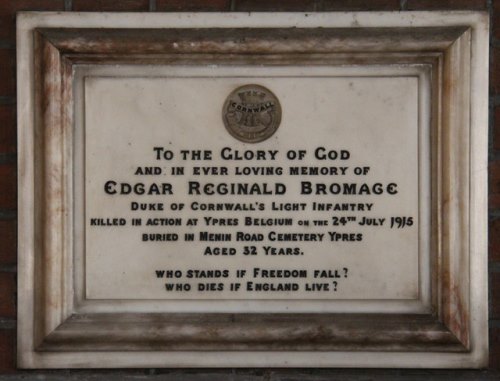 Gedenkteken Edgar Reginald Bromage #1