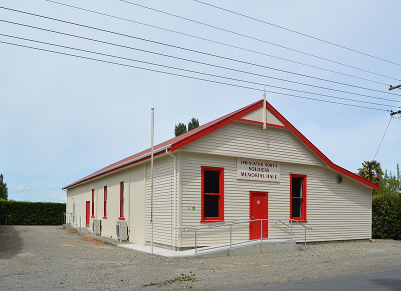 War Memorial Hall Springston South