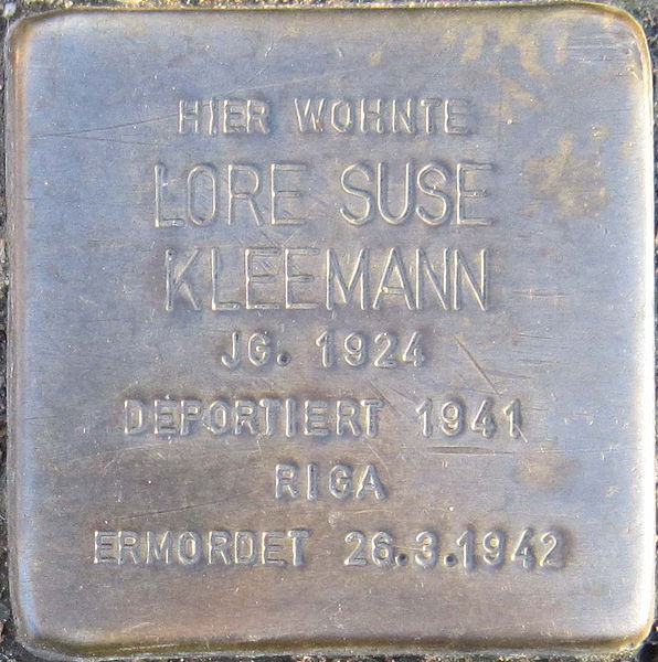 Stolpersteine St.-Benedikt-Straße 4 #2