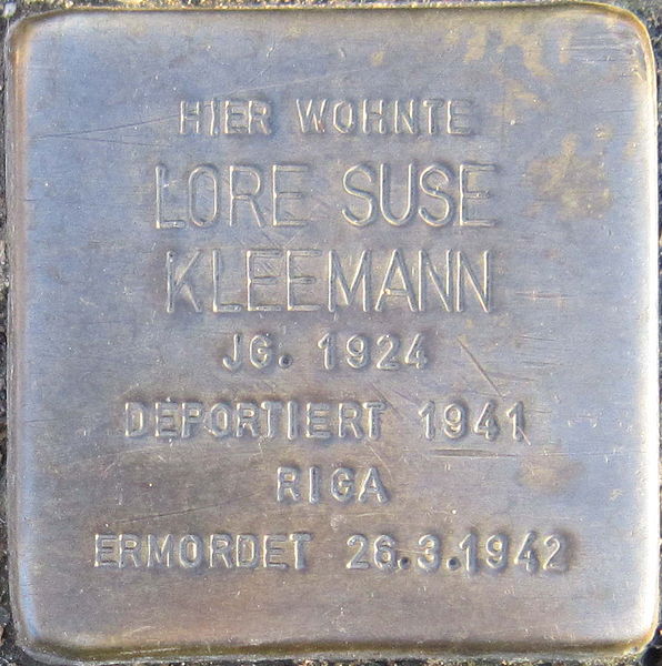 Stolpersteine St.-Benedikt-Strae 4 #2