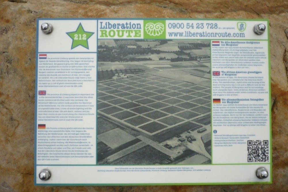 Liberation Route Marker 212: The African-American gravediggers of Margraten #3