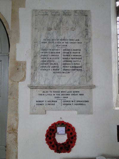 War Memorial Kersey Church