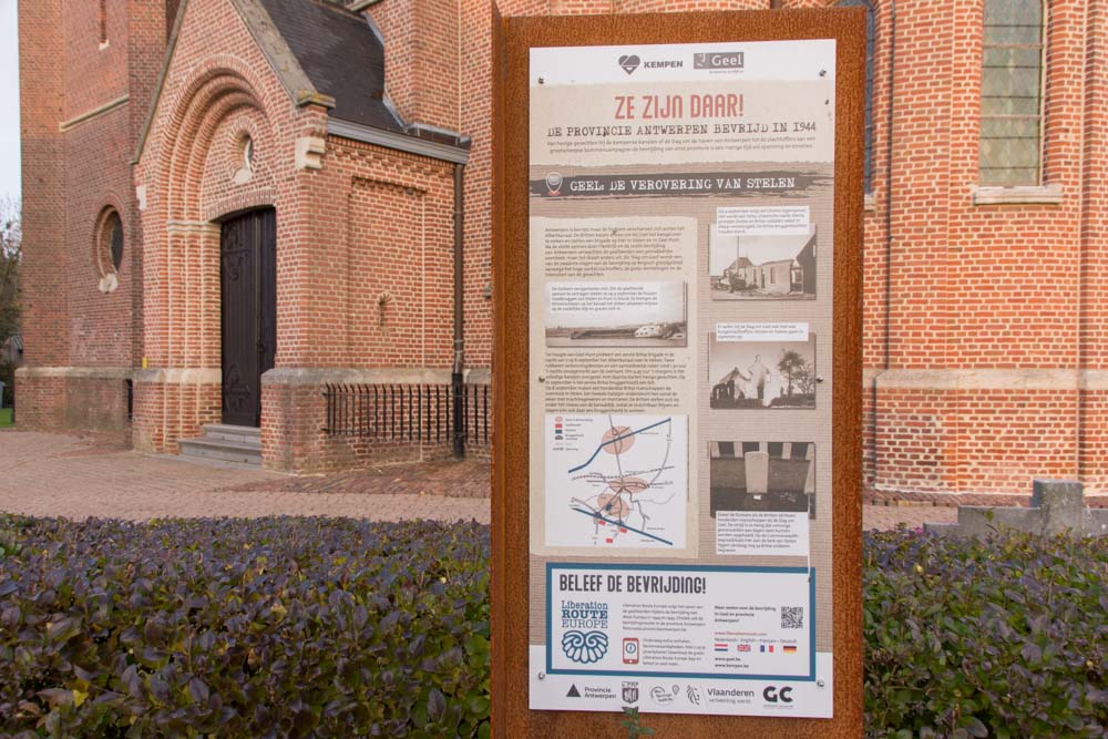 Info board 75 Years Liberation WWII Geel  Stelen #3