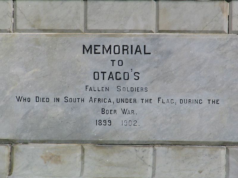 Boer War Memorial Otago #2