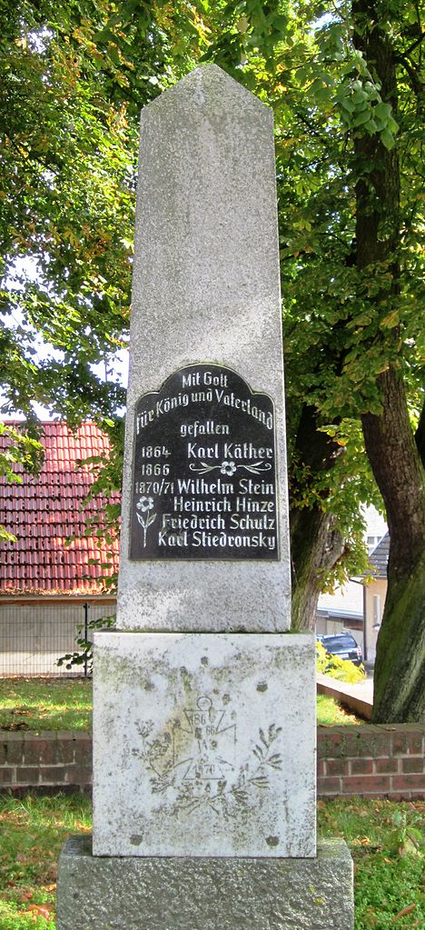 1864, 1866 and 1870-1871 Wars Memorial Flecken Zechlin
