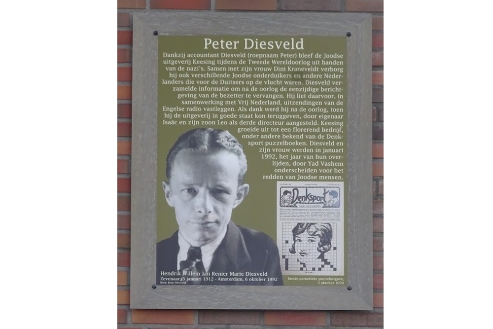 Memorial Plates De Aker H. Diesveldsingel #1