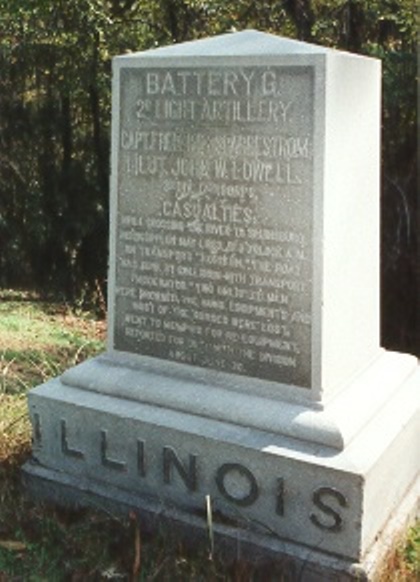 Monument 2nd Illinois Light Artillery, Battery G (Union) #1