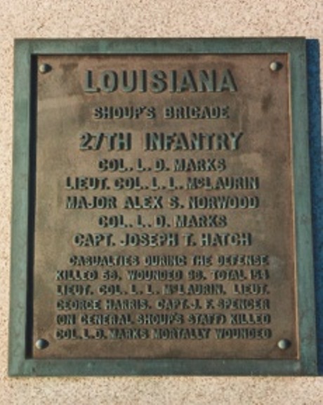 Monument 27th Louisiana Infantry (Confederates)