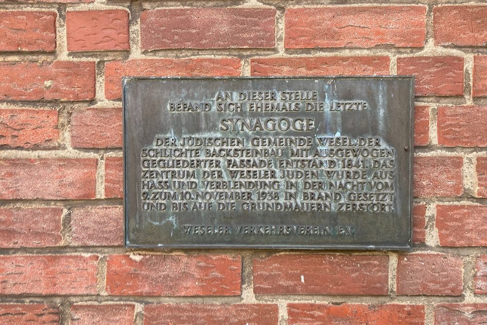 Plaque Synagogue Wesel #4