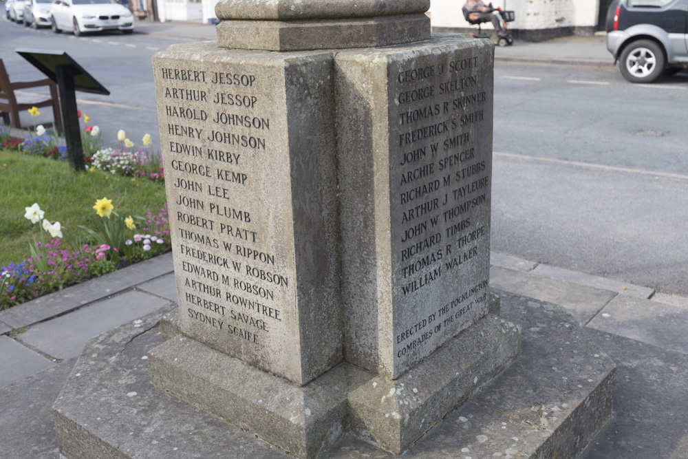 Oorlogsmonument Pocklington #3