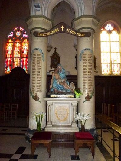 Oorlogsmonument Kerk Molinghem