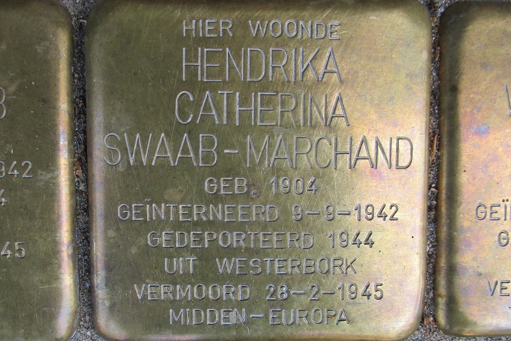 Stolpersteine Johannes Vermeerstraat 73 #3