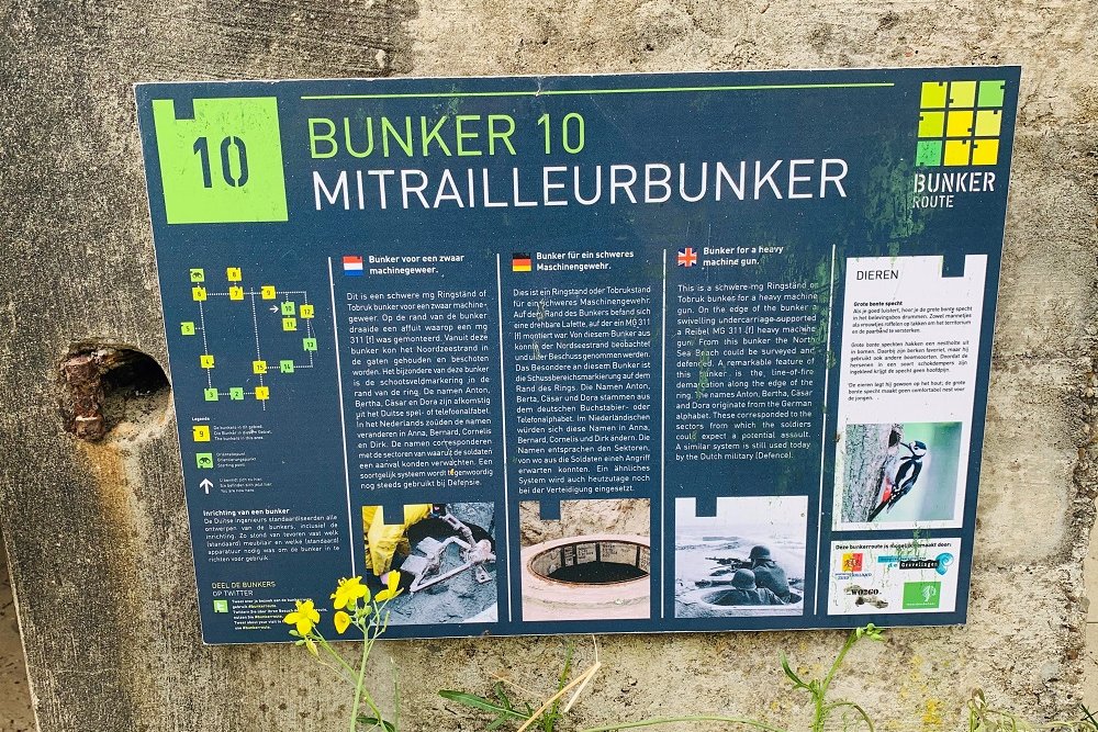 Mitrailleurbunker Bunkerroute no. 10 De Punt Ouddorp #2