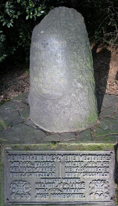 Oorlogsmonument Wasserrinne