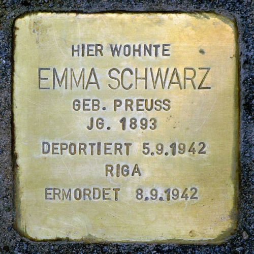 Stumbling Stones Georgenkirchstraße 4 #4