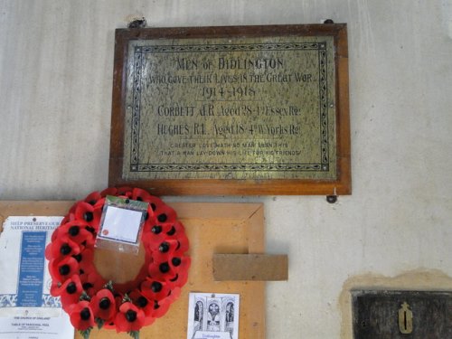 Oorlogsmonument Didlington Church