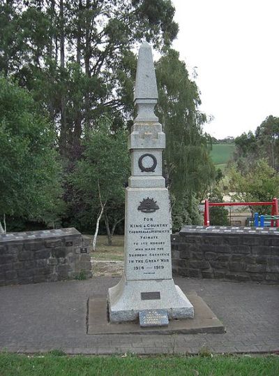 Oorlogsmonument Thorpdale #1