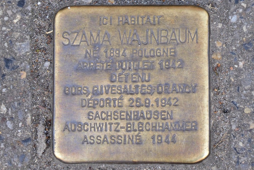 Stolpersteine Zwedenstraat 37 #3