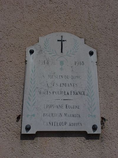 Oorlogsmonument Saint-Meslin-du-Bosc #1