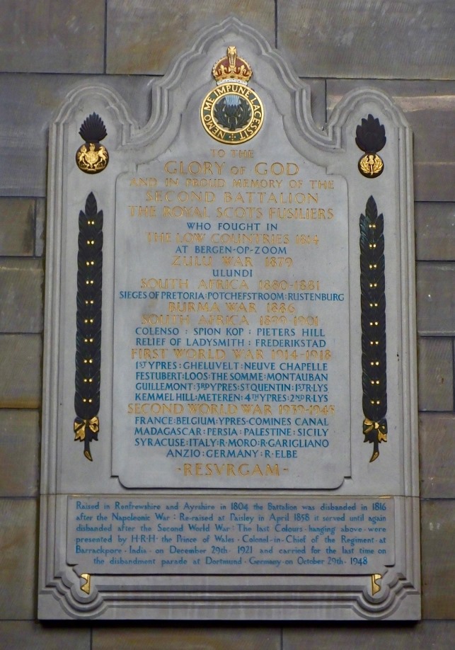 Memorials Paisley Abbey #2