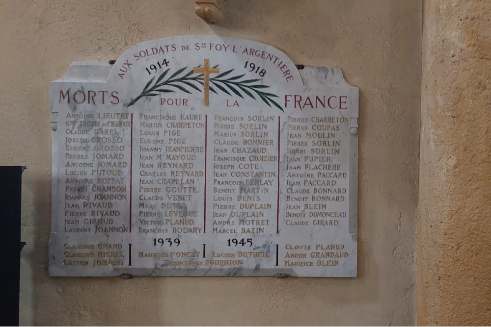 War Memorial Égilse Sainte-Foy-l’Argentière #1