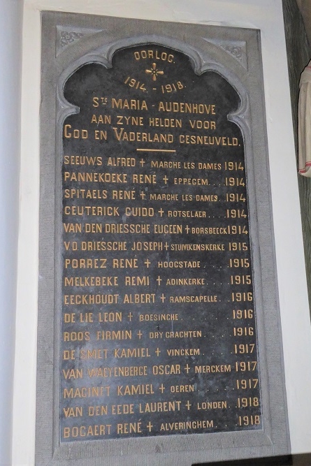 Memorials First Word War Sint-Maria-Oudenhove #4