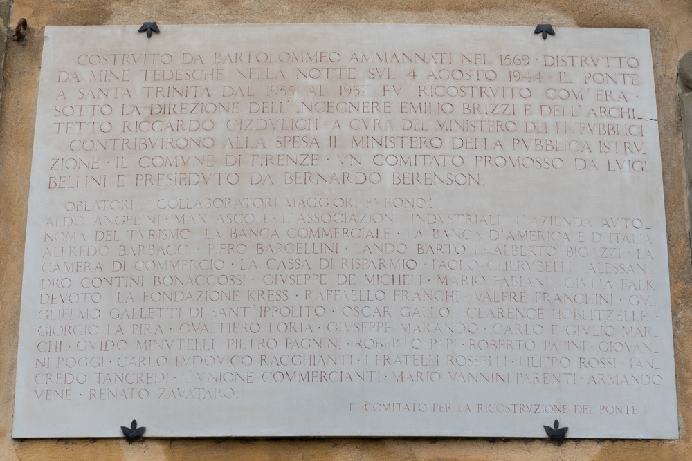 Memorial Rebuilding Ponte a Santa Trinità