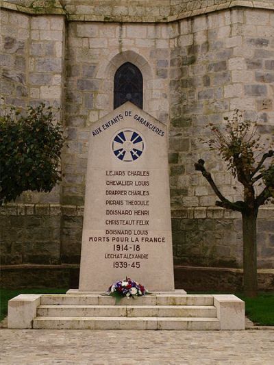 Oorlogsmonument Garancires-en-Beauce